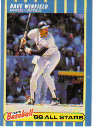 1988 Fleer Baseball All-Stars Baseball Cards   044      Dave Winfield
